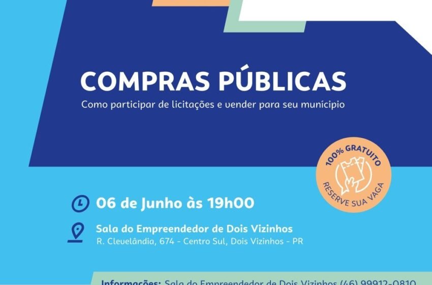  Oficina de compras para Meis e pequenos empresários em Dois Vizinhos