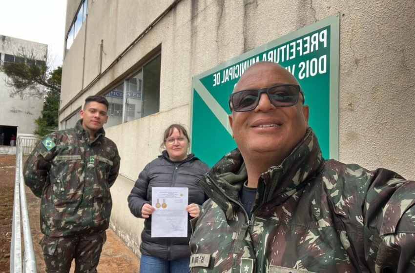  1º Tenente do PRM de Cascavel realiza visita técnica à junta de serviço militar de Dois Vizinhos