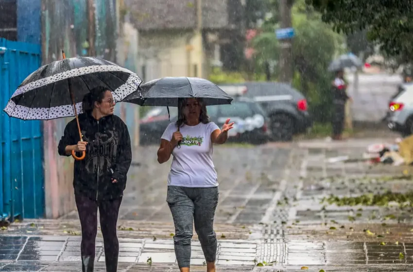  Região Sul recebe alertas laranjas para temporais nessa segunda-feira(17)