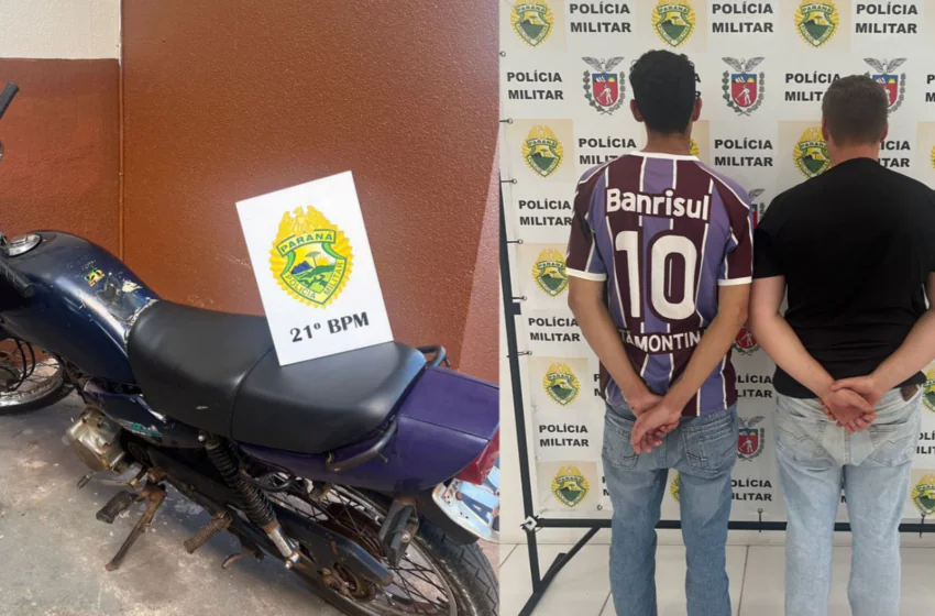  RPA prende dois adolescentes com moto roubada em cidade no PR