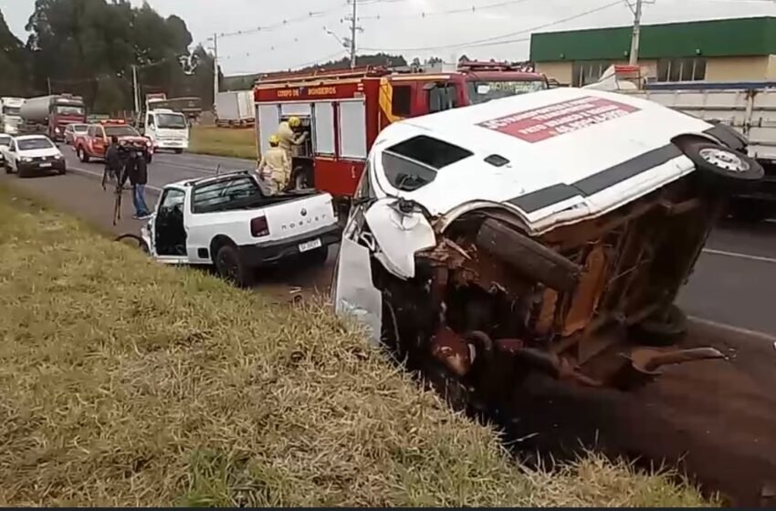  Grávida fica ferida após sofrer grave acidente na PR-280 no Paraná