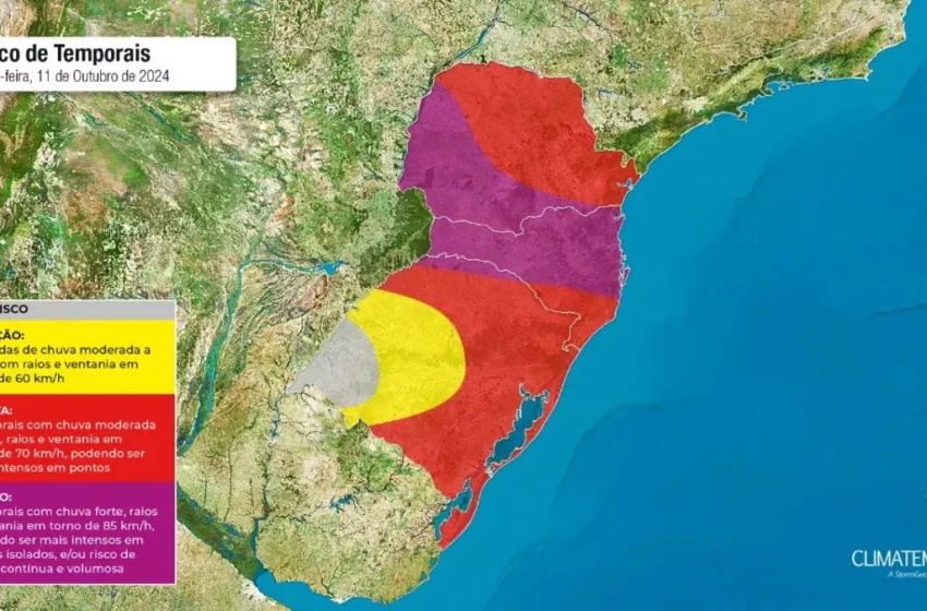  Temporal atinge o Paraná com rajadas de vento de 80 km/h; confira onde