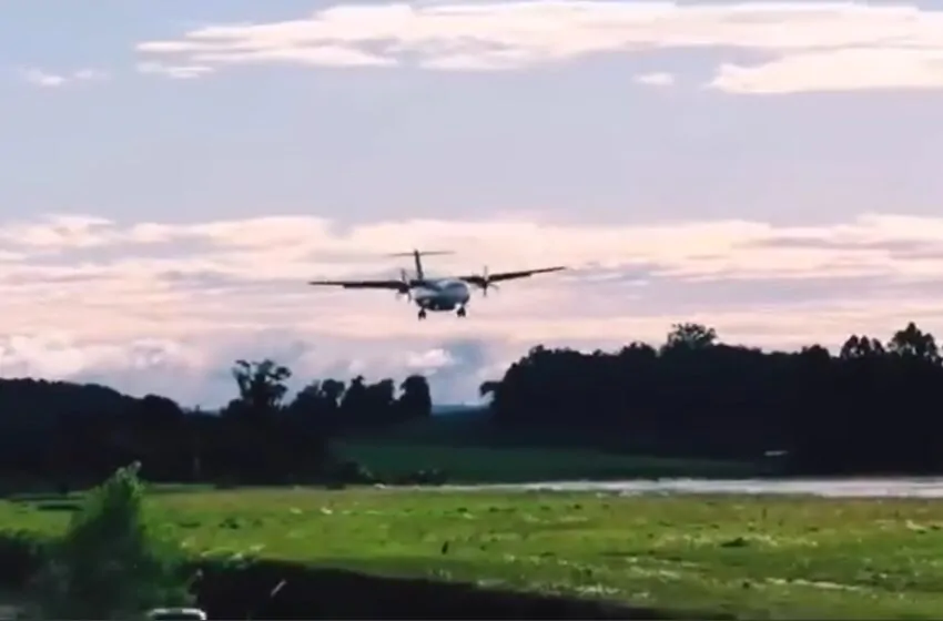  Avião da Azul arremete durante tentativa de pouso em aeroporto no sudoeste do PR