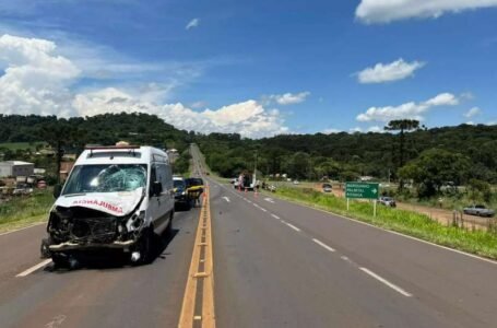 Motociclista perde perna após grave colisão com ambulância no Paraná