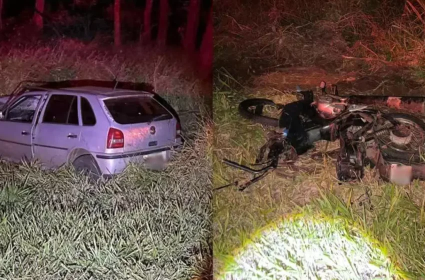  Pai e filho morrem atingidos por carro que realizava ultrapassagem no PR