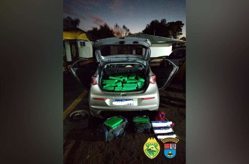  PRE apreende 243 kg de maconha e recupera veículo HB20 roubado na PRC-280
