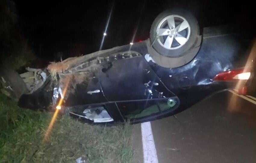  Capotamento deixa uma pessoa ferida em rodovia da região