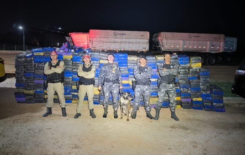  Caminhão com carga de maconha é interceptado na PR-151; mais de 4 toneladas apreendidas