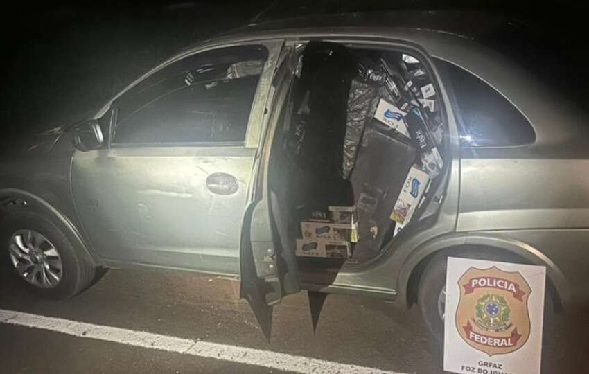  PF prende motorista com carga de cigarros contrabandeados