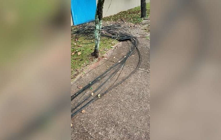  Corte de cabos de fibra óptica por vândalos paralisa serviços e gera prejuízos