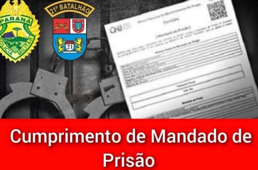  Prisão em flagrante: PM prende homem com mandado em aberto durante patrulha em Dois Vizinhos