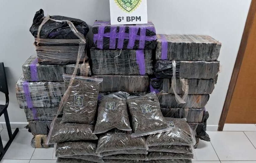  Homem é preso com 425 kg de maconha após perseguição na BR-277