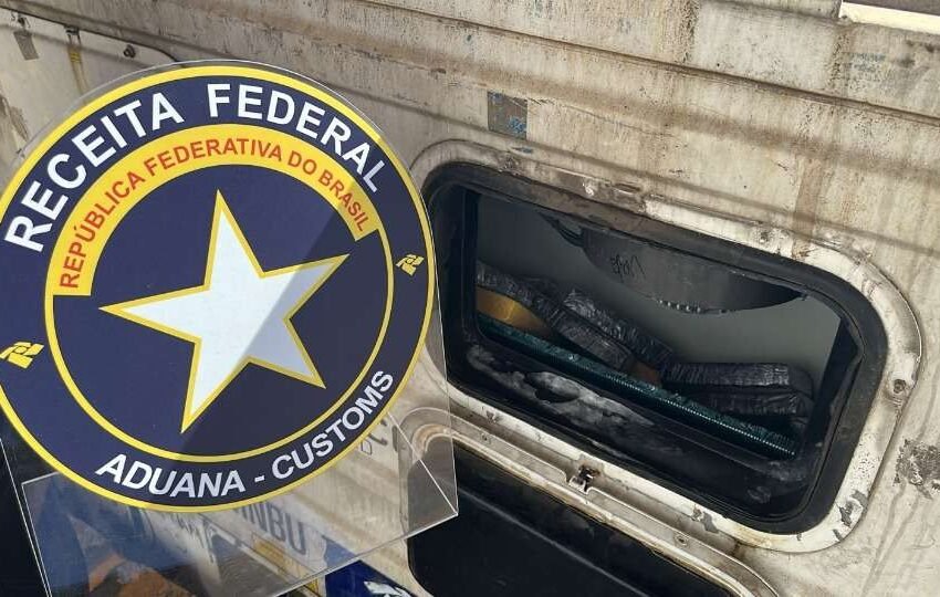  Receita Federal intercepta 13 kg de cocaína escondidos em motor de contêiner refrigerado