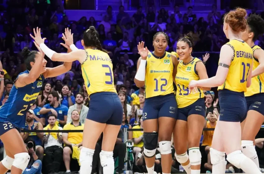  Ana Cristina brilha, e Brasil vence os EUA de virada para seguir invicto na VNL