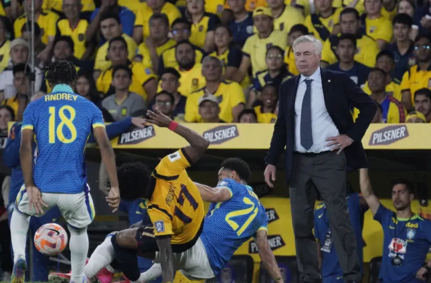  Ancelotti não muda sorte do Brasil: Seleção patina e fica no 0x0 com Equador