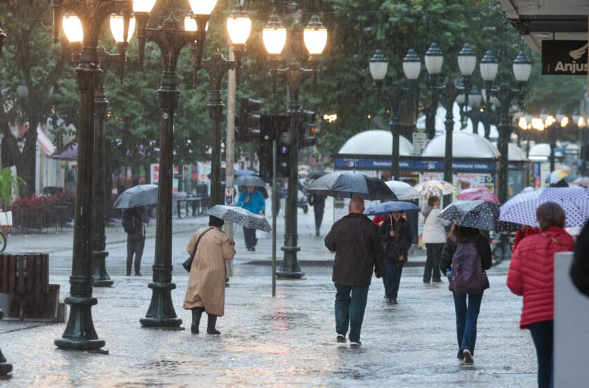  Paraná terá semana gelada e chuvosa, segundo previsão do Simepar