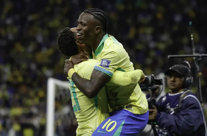  Vini Jr brilha, Brasil supera retranca paraguaia e carimba passaporte para o Mundial com Ancelotti