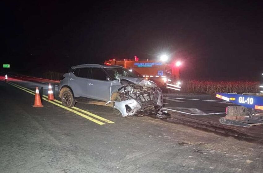  Colisão entre dois veículos em rodovia deixa três pessoas feridas
