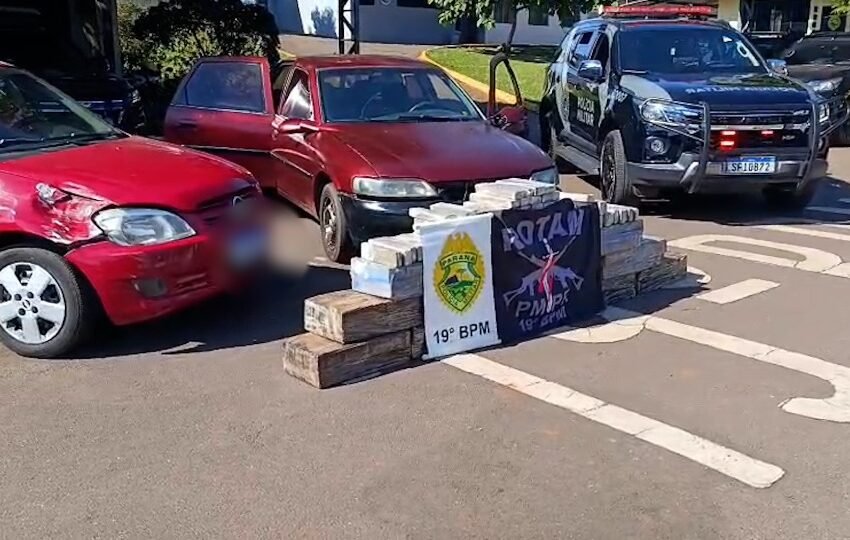  Dupla é presa transportando 296 kg de maconha