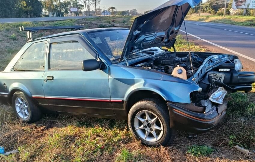  Batida entre carro e carreta é registrada na BR 163