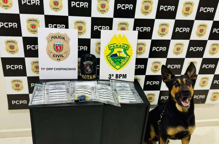  Polícia Civil e Militar prendem suspeito por tráfico de drogas em Chopinzinho