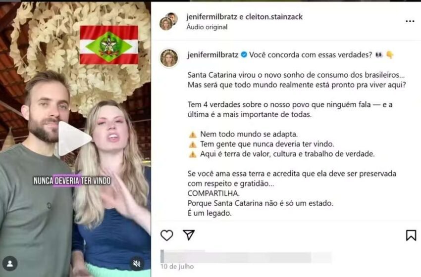  Casal é denunciado por xenofobia após publicar vídeo com ataques a migrantes