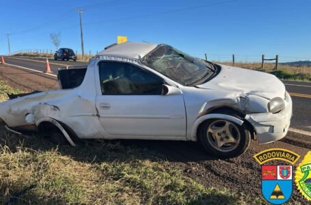 Colisão entre corsa e caminhão deixa uma pessoa ferida na PR-281, em Dois Vizinhos