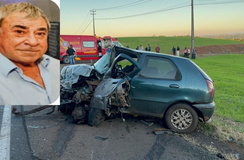  Colisão entre quatro carros na PR-483 mata ex-policial rodoviário de 68 anos