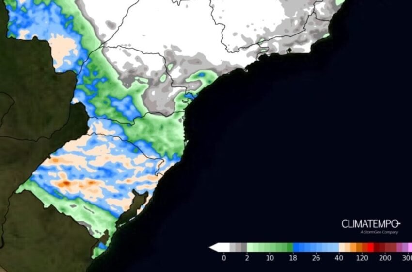  SC e PR pode ter temporais com chegada de nova frente fria