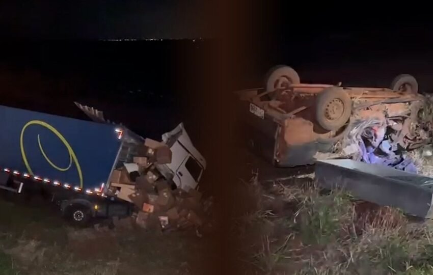  Homem morre em colisão entre caminhão e picape na BR-277 em Cascavel