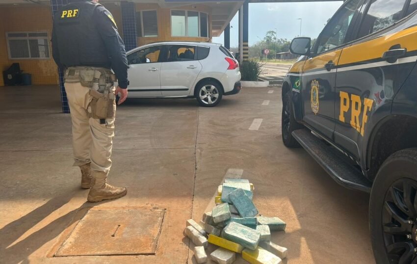  PRF intercepta veículo e apreende mais de 30 kg de cocaína na BR-487