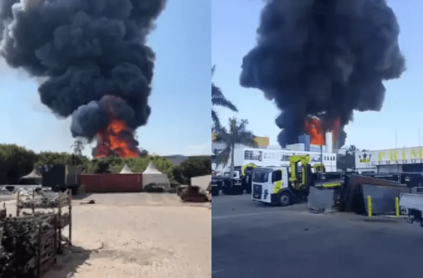  Chamas devastam indústria em São Bernardo do Campo