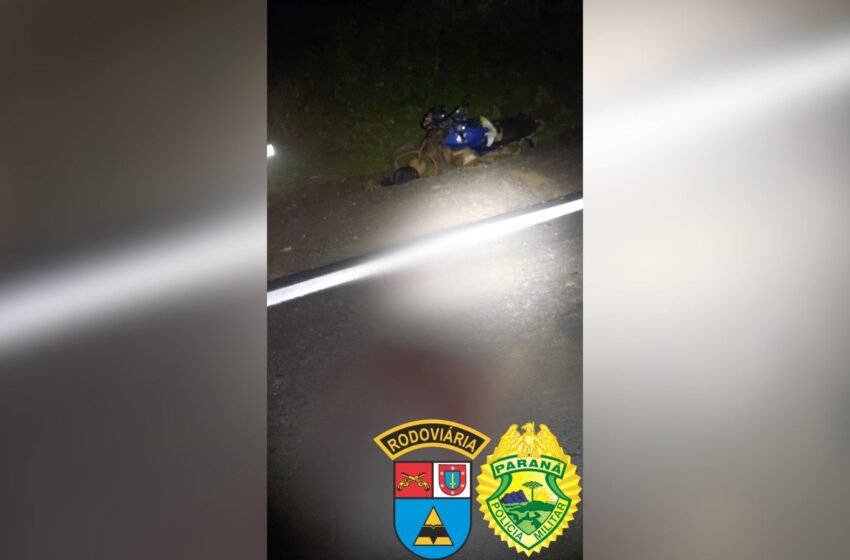  Motociclista fica gravemente ferido em acidente na PR-281