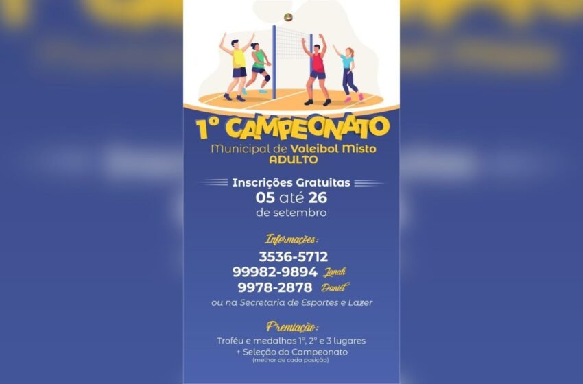  Dois Vizinhos se prepara para o 1º campeonato municipal de voleibol misto adulto