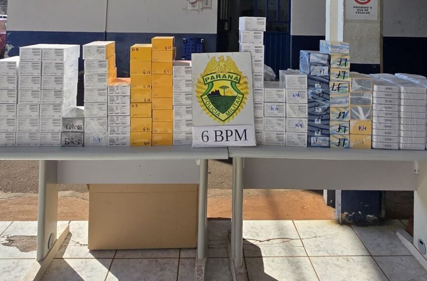  Aeronave da PM localiza carro com 102 celulares contrabandeados na BR-277