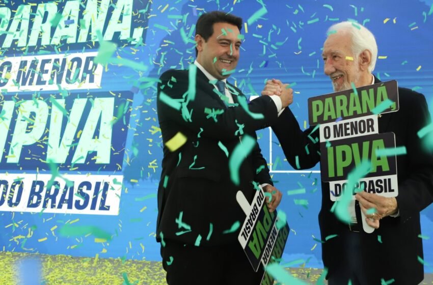  Ratinho Jr. sanciona lei e Paraná passa a ter o menor IPVA do Brasil
