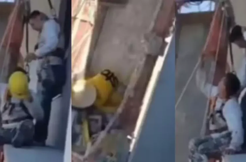  Acidente em obra de luxo: trabalhadores ficam pendurados após rompimento de andaime em Balneário Camboriú