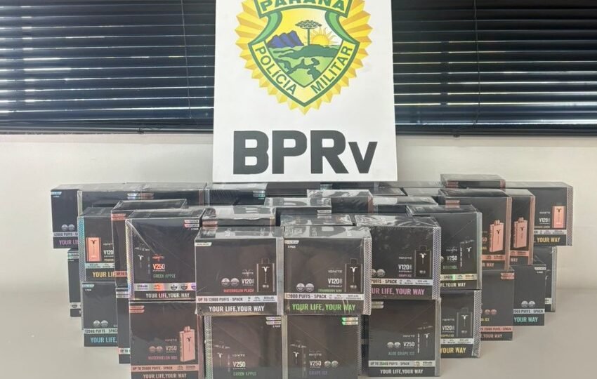 Carga com 325 cigarros eletrônicos é interceptada pela PRF na BR-277