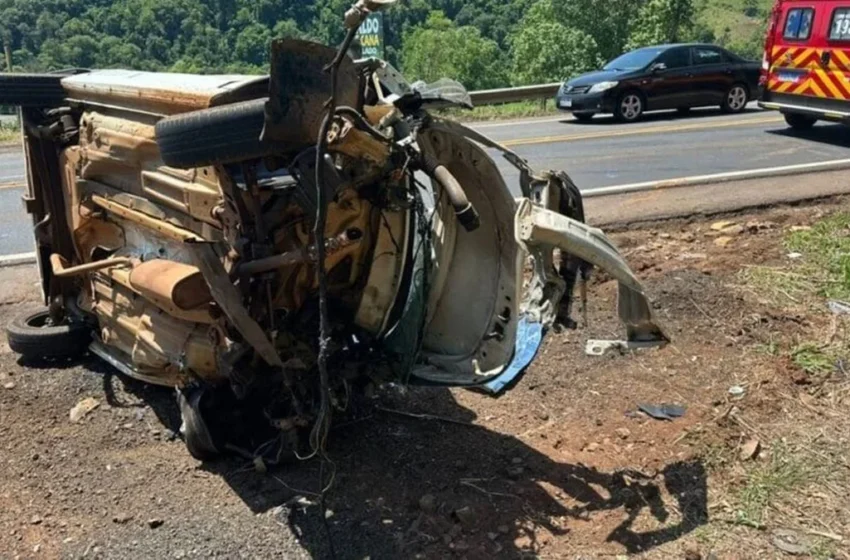  Batida brutal em SC arranca motor de veículo e tira a vida de jovem