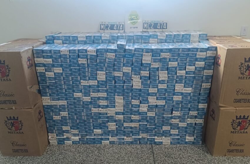  Carro carregado com cigarros é apreendido após perseguição de 15 km em Dois Vizinhos