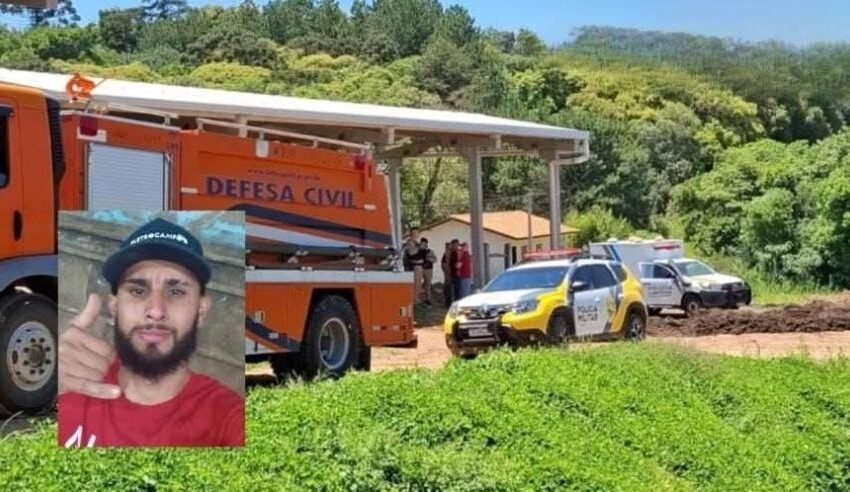  Tragédia em fazenda: jovem morre após cair em fossa com trator no PR
