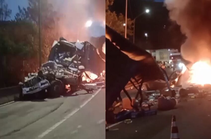  Acidente na BR-376: caminhão desgovernado atinge van que transportava crianças